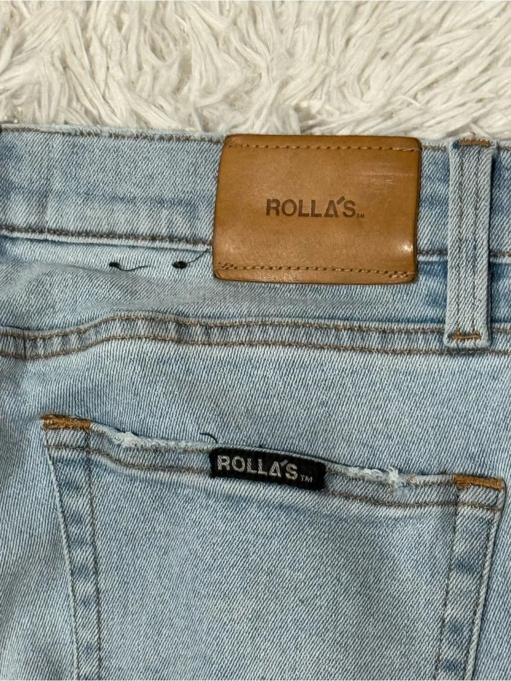 ROLLA'S Men’s Stinger Skinny Fit Jeans Light Blue 32W x 32L